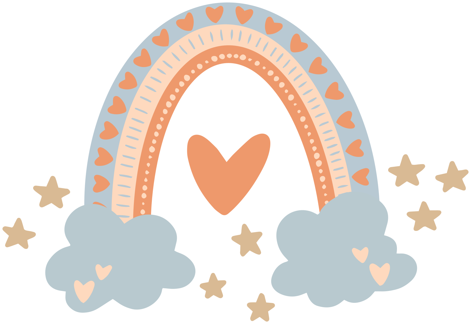 乙烯基地毯 儿童 粉彩色彩虹 - TenStickers