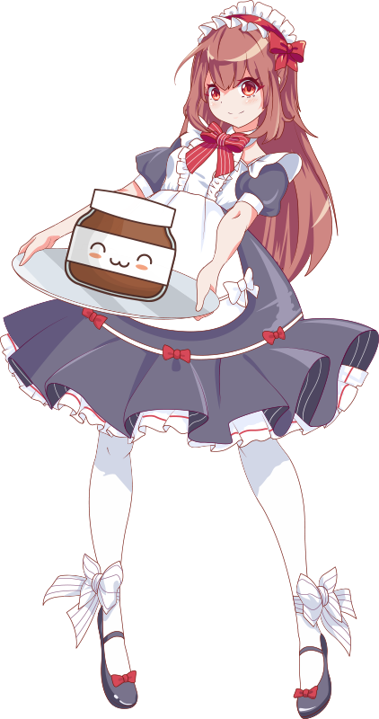 乙烯基地毯 儿童 动漫女孩与榛子巧克力酱 - TenStickers