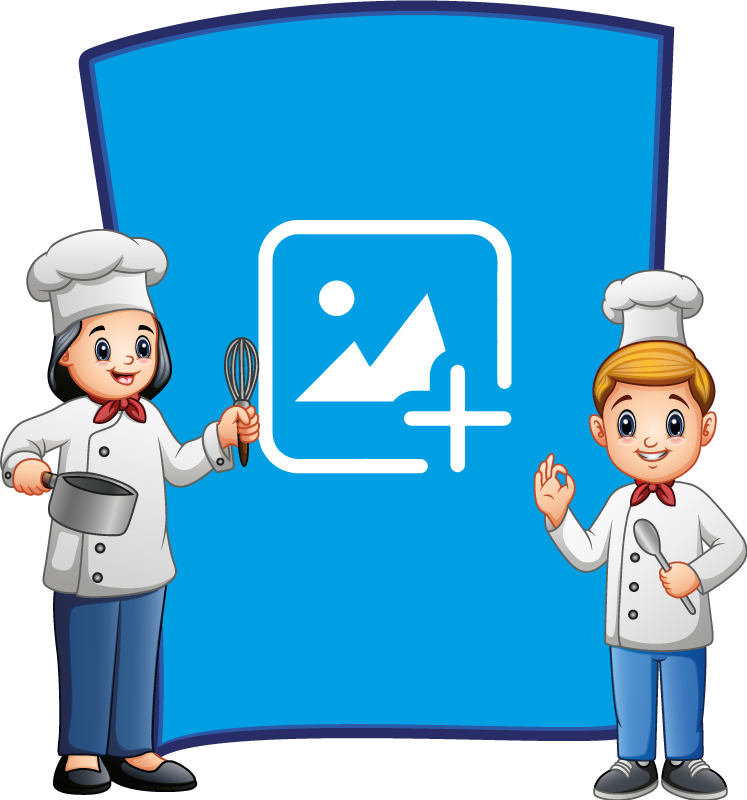 乙烯基地毯 儿童 小厨师照片框 - TenStickers