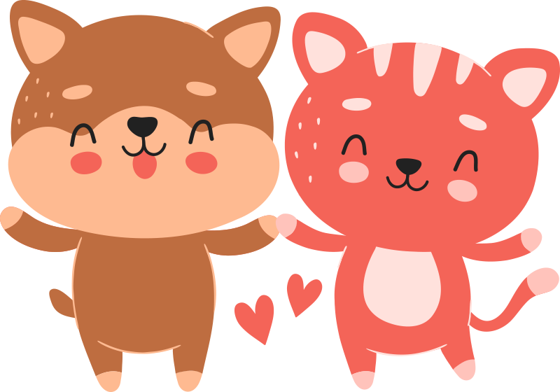 乙烯基地毯 儿童 狗狗友谊徽章 - TenStickers