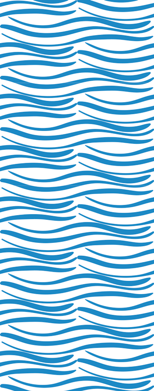 乙烯基地毯浴室小波浪图案 - TenStickers