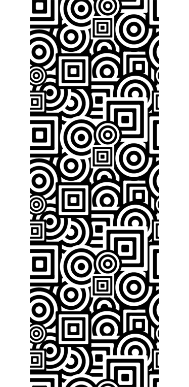乙烯基地毯浴室装饰性同心形状设计 - TenStickers