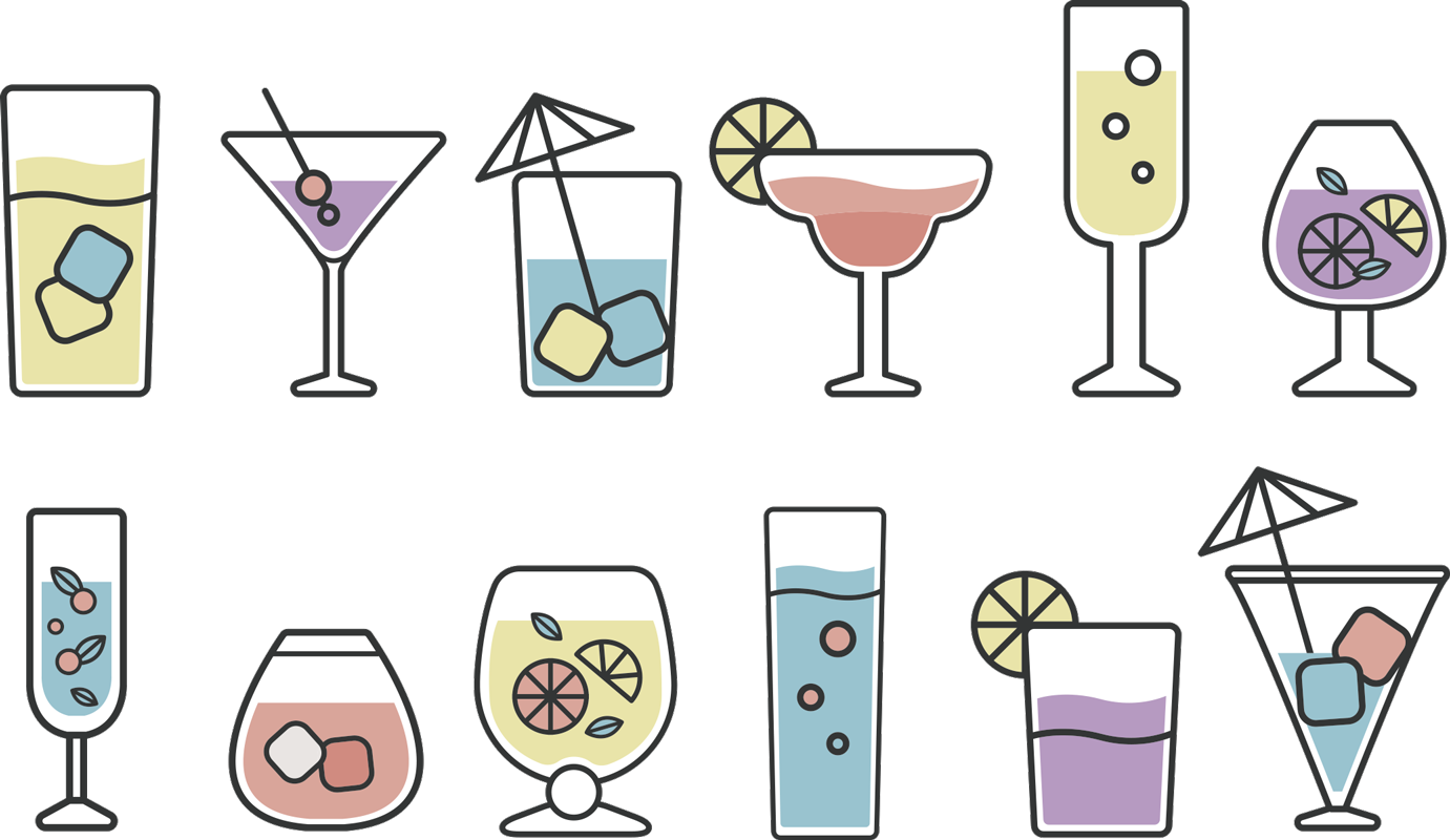 乙烯基厨房地毯鸡尾酒贴纸 - TenStickers