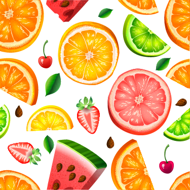 乙烯基厨房地毯水果边框厨房用地毯 - TenStickers