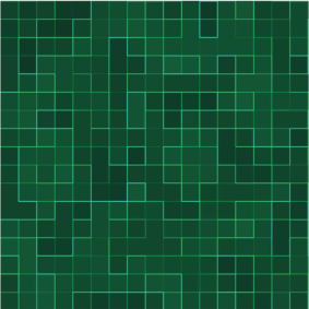 乙烯基厨房地毯抽象亮绿色马赛克 - TenStickers