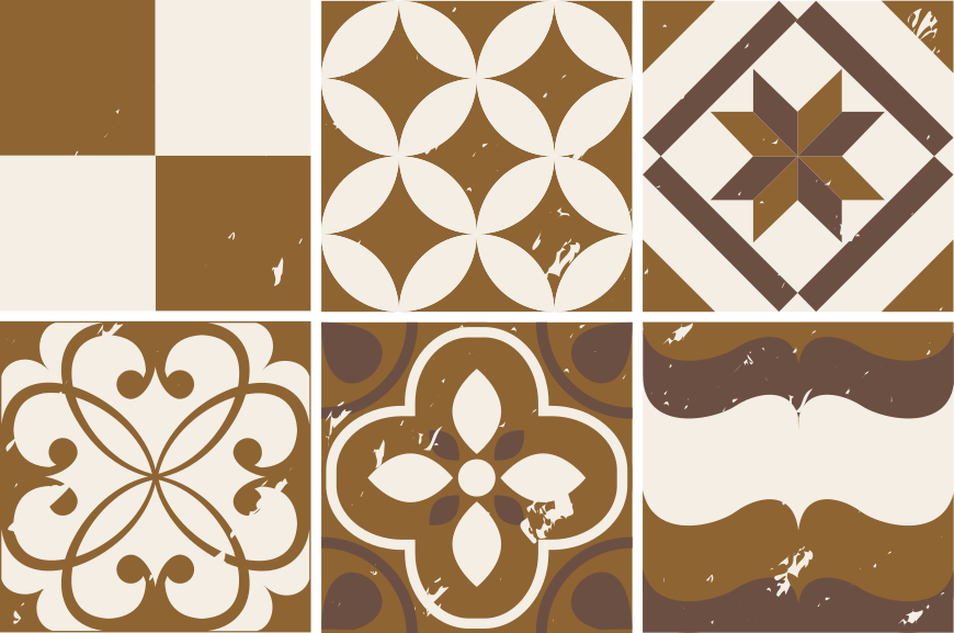 乙烯基厨房地毯棕色水泥设计 - TenStickers