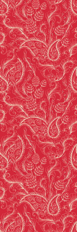 乙烯基厨房地毯佩斯利图案冰箱贴 - TenStickers