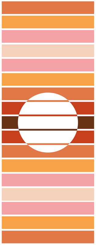 乙烯基厨房地毯 70年代阳光冰箱 - TenStickers