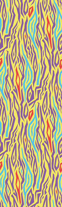 乙烯基厨房地毯复古斑马动物纹冰箱 - TenStickers