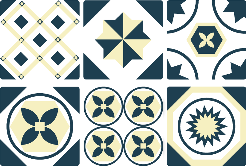 乙烯基厨房地毯阿利昂萨瓷砖 - TenStickers