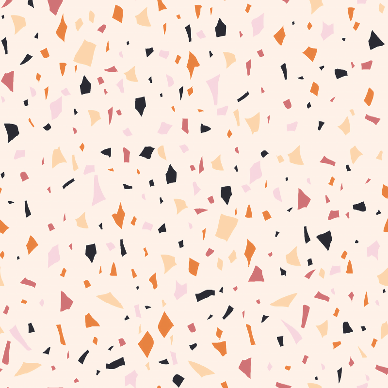 乙烯基厨房地毯灰色水磨石板 - TenStickers