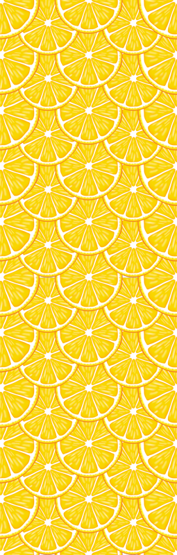 乙烯基厨房地毯橙色图案冰箱 - TenStickers