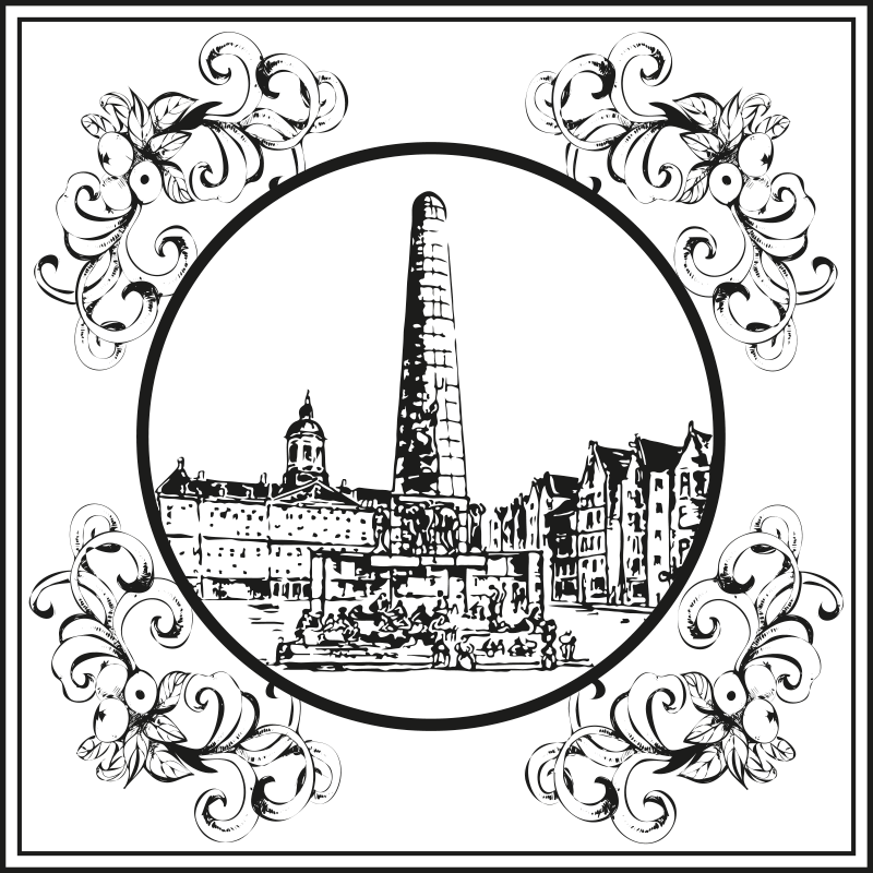 乙烯基厨房地毯阿姆斯特丹广场 - TenStickers