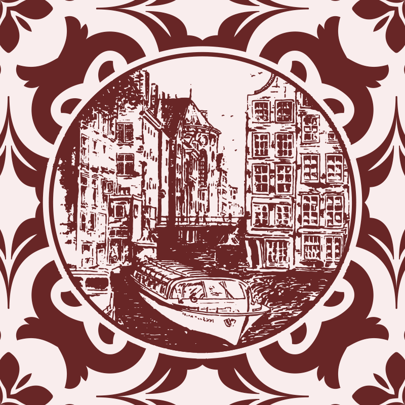 乙烯基厨房地毯适合运河房屋和船只 - TenStickers