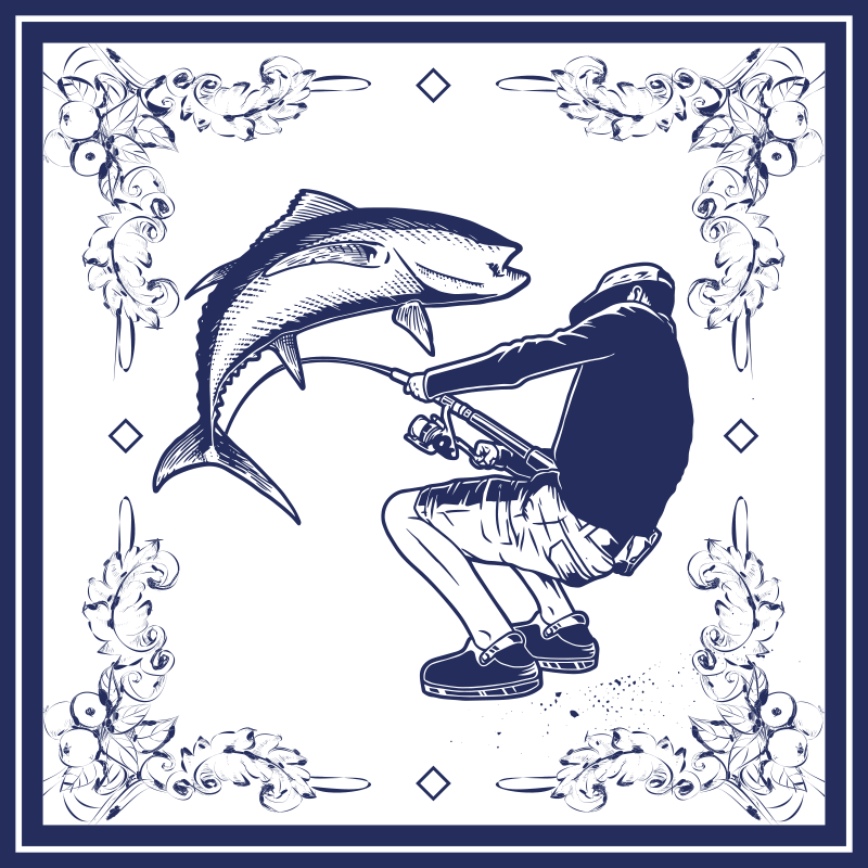 乙烯基厨房地毯渔夫风格设计 - TenStickers