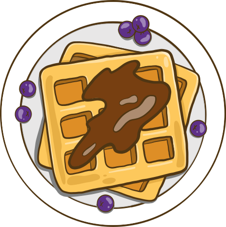 乙烯基厨房地毯比利时华夫饼插图贴纸1 - TenStickers