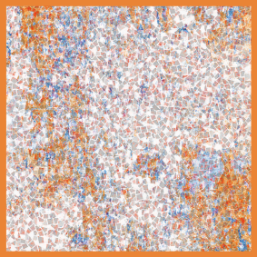 乙烯基厨房地毯呈现瓷灰色马赛克纹理 - TenStickers