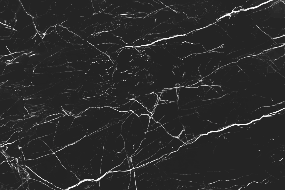 乙烯基厨房地毯黑色大理石纹理 - TenStickers
