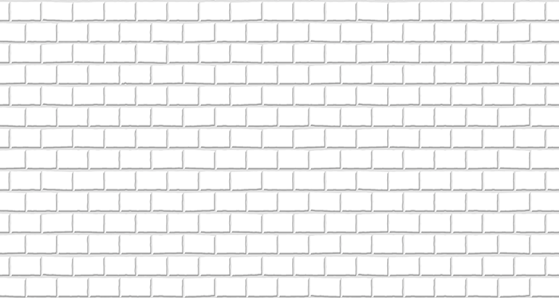 乙烯基厨房地毯白色砖纹理 - TenStickers