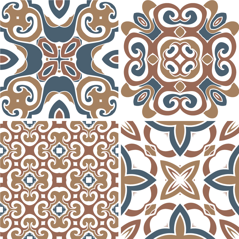 乙烯基厨房地毯水泥砖 - TenStickers