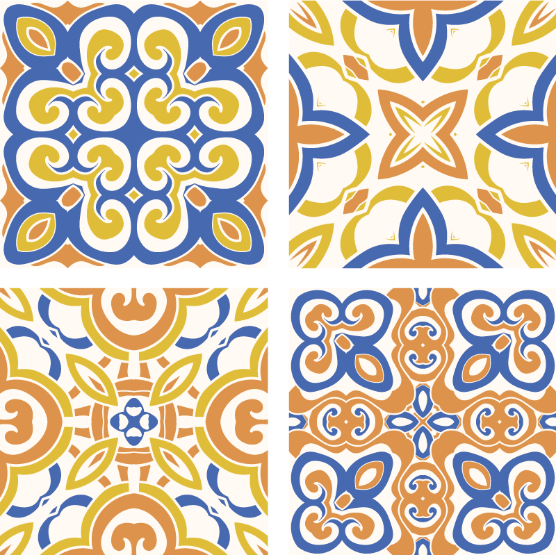 乙烯基厨房地毯西西里瓷砖 - TenStickers