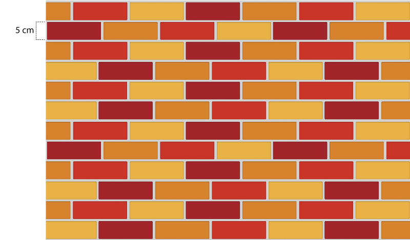 乙烯基厨房地毯温暖色调砖块 - TenStickers