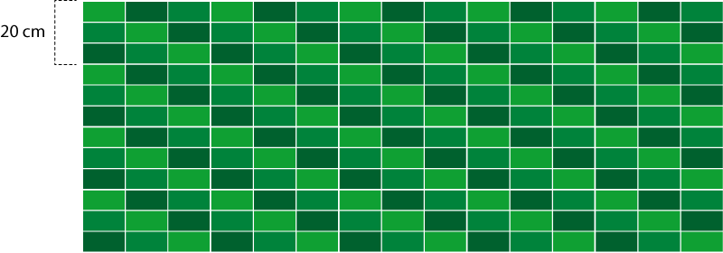 乙烯基厨房地毯绿色砖块瓷砖 - TenStickers