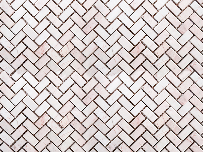 乙烯基厨房地毯仿人字纹大理石瓷砖 - TenStickers