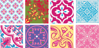 乙烯基厨房地毯配以鲜艳的地中海风格瓷砖 - TenStickers