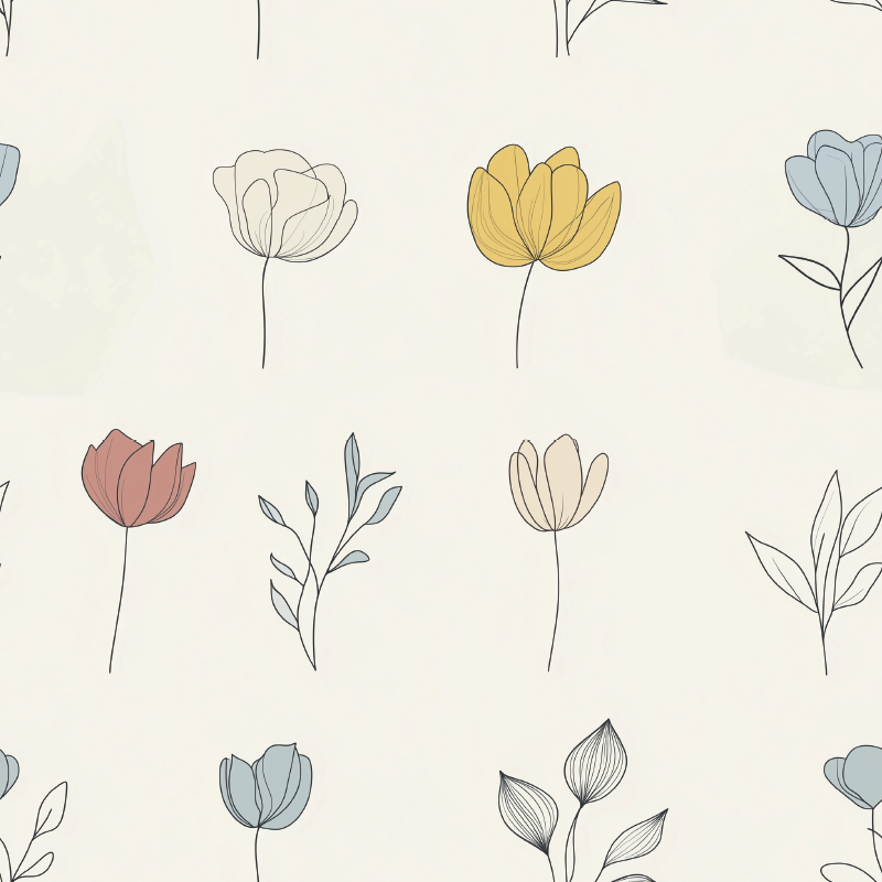 乙烯基厨房地毯花卉设计套装 - TenStickers