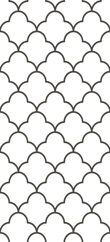 乙烯基厨房地毯几何摩洛哥设计 - TenStickers