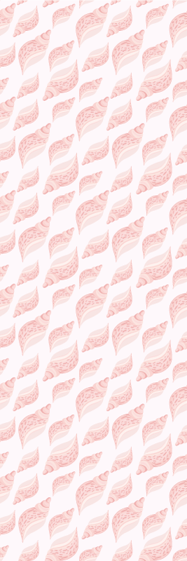 卧室乙烯基地毯时尚粉色海螺图案 - TenStickers