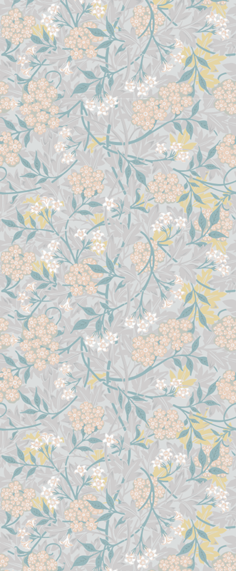 卧室乙烯基地毯优雅80年代花卉图案 - TenStickers