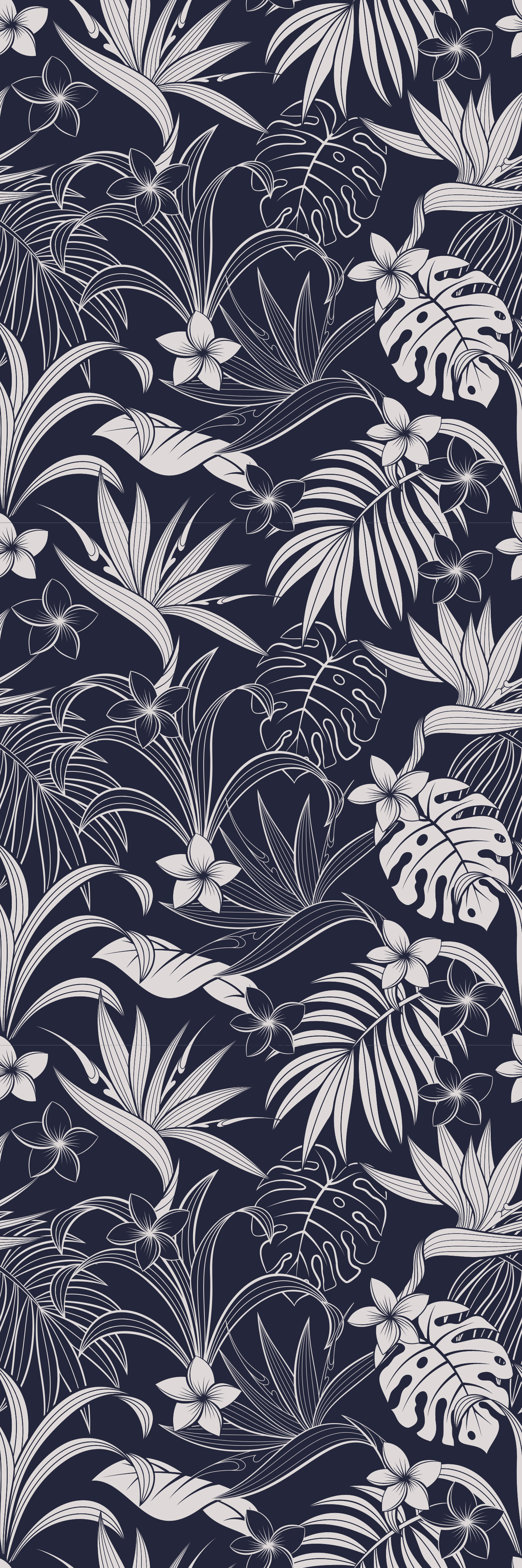 卧室乙烯基地毯灰色热带汉普顿图案 - TenStickers