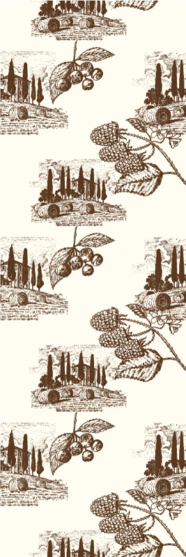 卧室乙烯基地毯法式乡村生活图案 - TenStickers