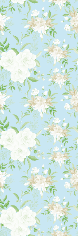 卧室乙烯基地毯带野生花卉复古风格 - TenStickers