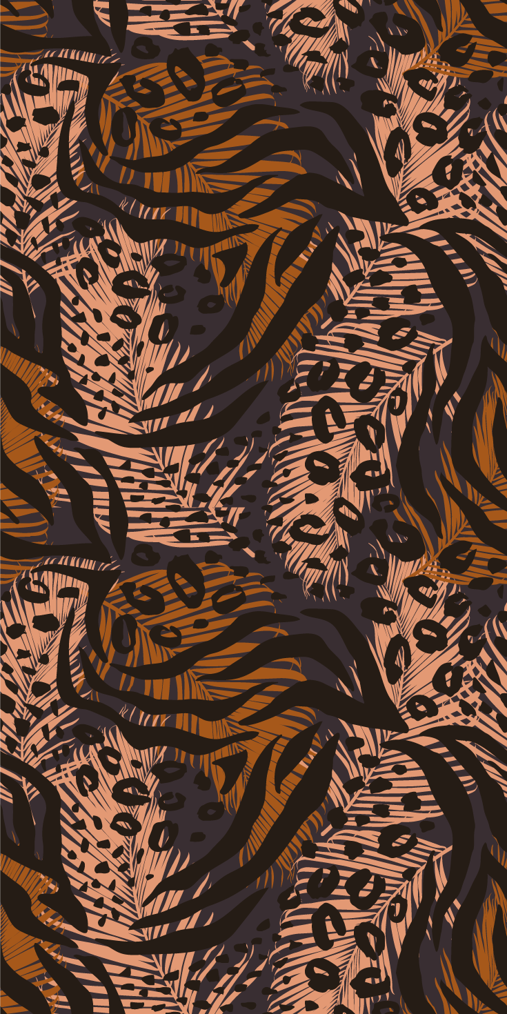 卧室乙烯基地毯，非洲风格抽象彩色设计 - TenStickers