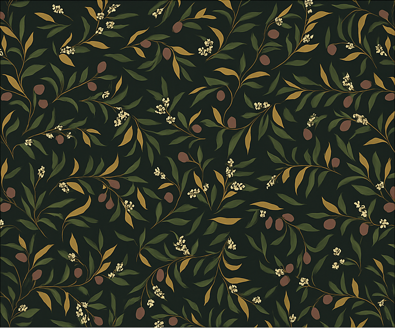 卧室乙烯基地毯简单重复花卉设计 - TenStickers