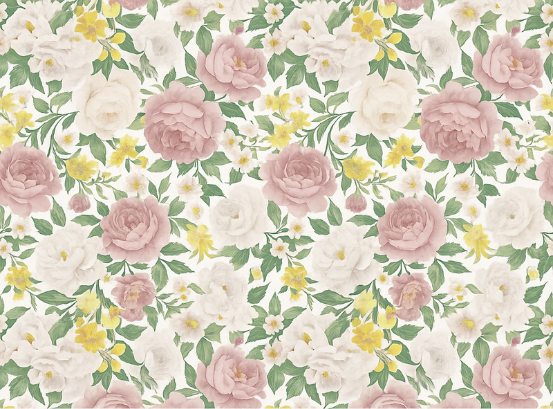 卧室乙烯基地毯神秘烟雾植物图案 - TenStickers