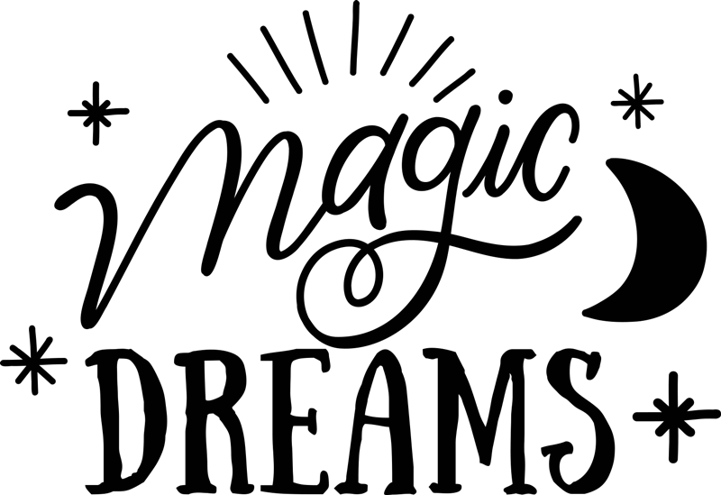 卧室乙烯基地毯梦幻魔法 - TenStickers