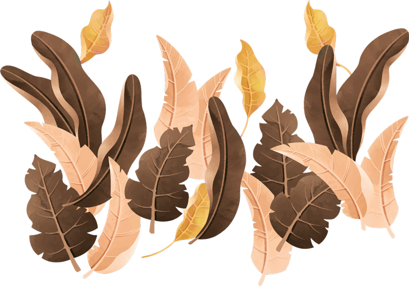 卧室乙烯基地毯配萨凡纳米色植物 - TenStickers