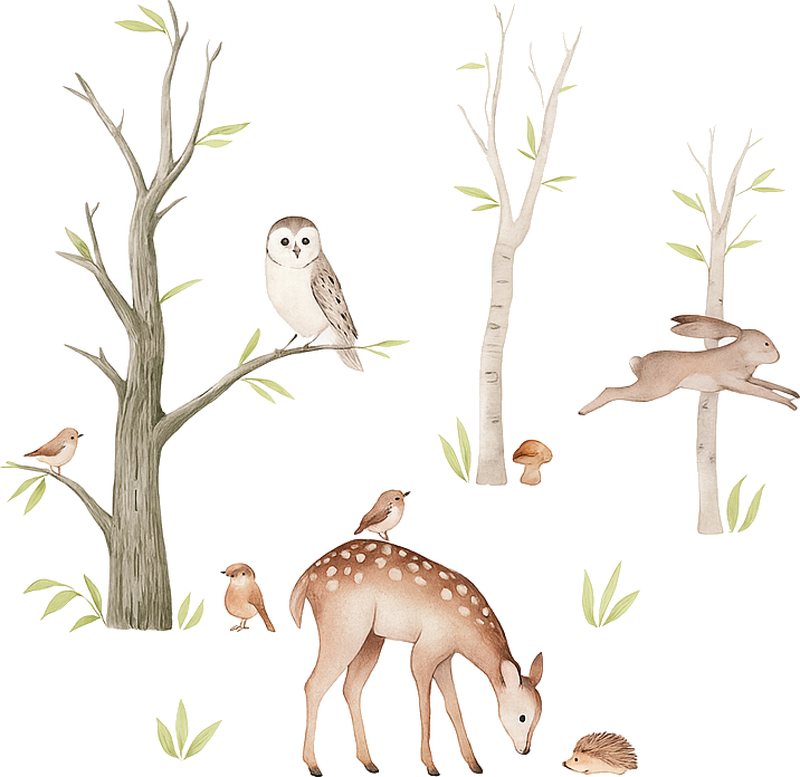 卧室乙烯基地毯秋日宁静森林 - TenStickers