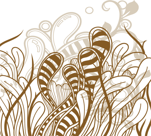 卧室乙烯基地毯抽象植物装饰乙烯基 - TenStickers