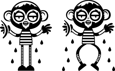 卧室乙烯基地毯猴子情侣装饰地垫 - TenStickers