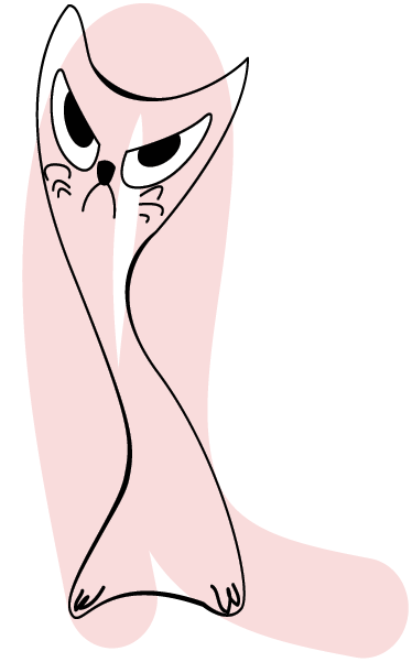 卧室乙烯基地毯可爱粉色猫咪图案 - TenStickers