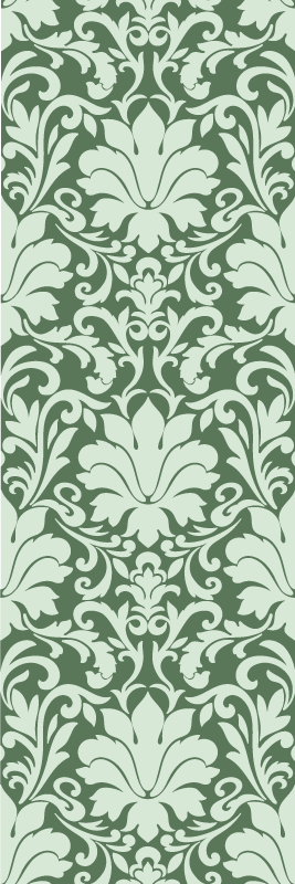 卧室乙烯基地毯翡翠 ornamental green - TenStickers