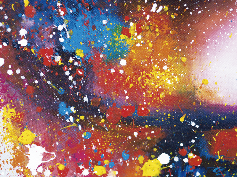 乙烯基地毯 抽象画溅 - TenStickers