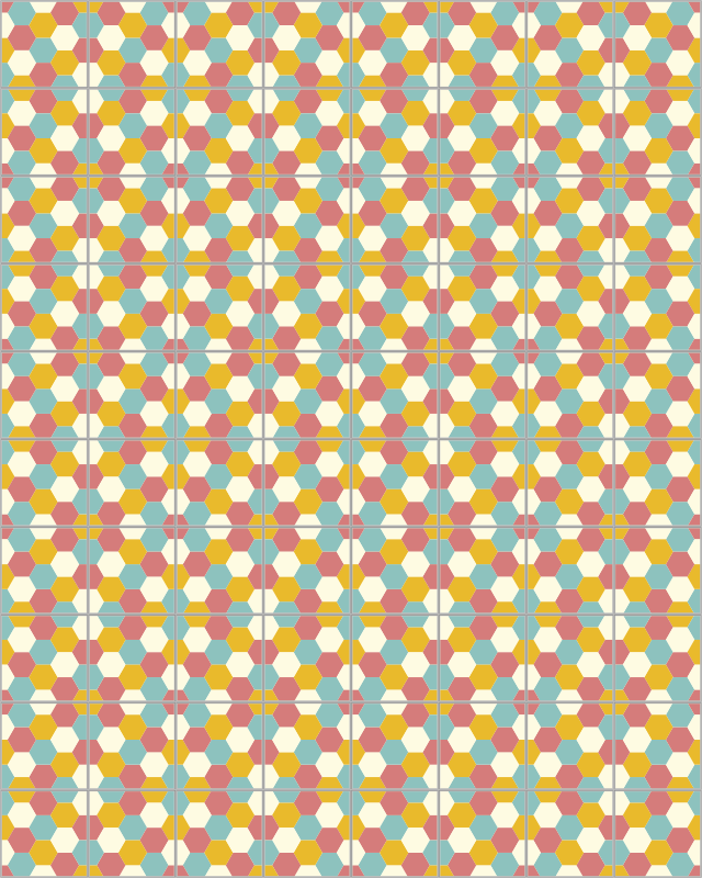 乙烯基地毯几何 几何图案设计 - TenStickers