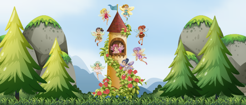 乙烯基地毯 儿童 enchanted Forest Play Area - TenStickers