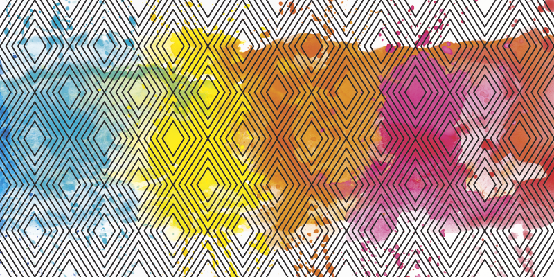 乙烯基地毯 多色几何图案 - TenStickers